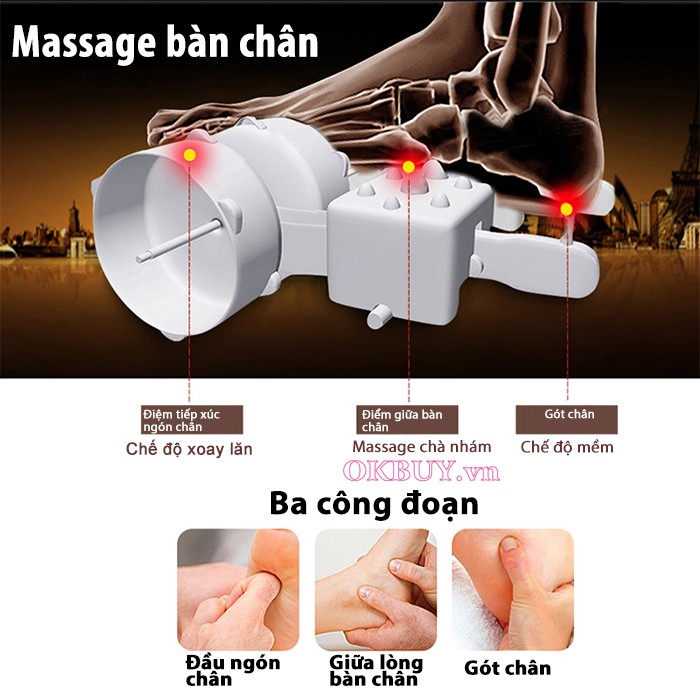 Máy massage chân hồng ngoại áp suất khí PULI PL-8855 hàn quốc